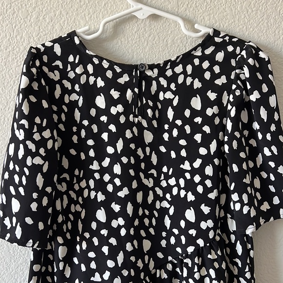 Girls black dotted chiffon dress - Picture 3 of 3